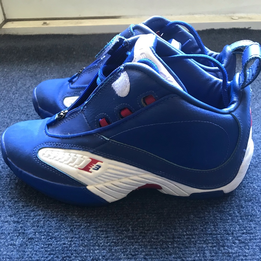 Reebok Answer IV 4 RARE 76er Blue White Size 6.5